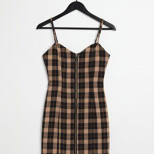 Forever 21 Black and Brown Plaid Dress